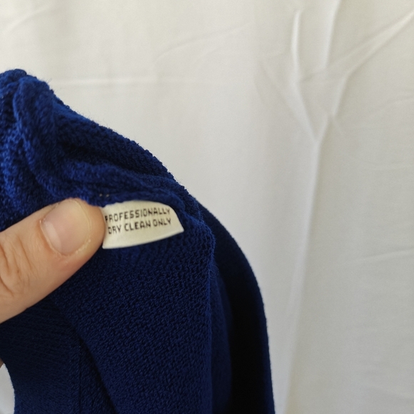 St. John Collection by Marie Gray Santana Knit High Rise Blue Straight Leg Pants - Picture 9 of 9